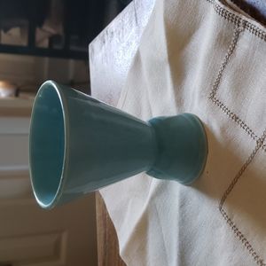 Vintage Homer Laughlin Harlequin Pottery Double Egg Cup in Turquoise